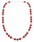 Coral and Sterling Silver Bead Southwest Necklace KX120965